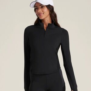 Women's Wilson Black Long Sleeve Half-Zip Athletic Top